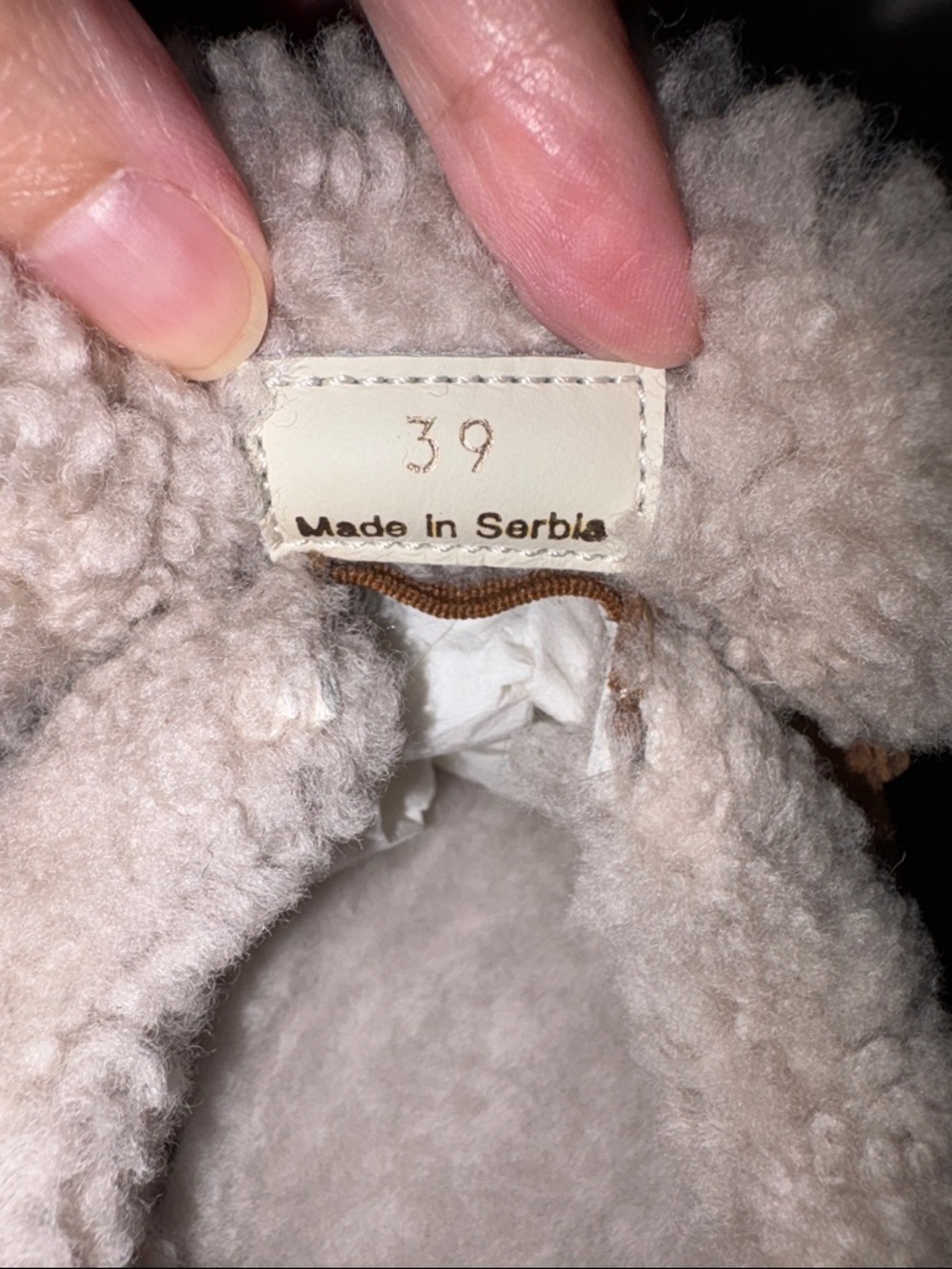 NWT VOILE BLANCHE PAN Genuine Shearling Loafer in Brown - Picture 12 of 16